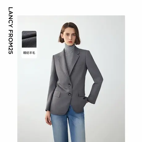 【Koketit联名系列】【意大利设计】朗姿羊毛西服2024冬新款西装图片
