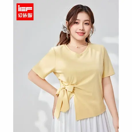 IEF/爱依服大码女装2025夏季新款韩版通勤气质温柔风百搭显瘦上衣商品大图