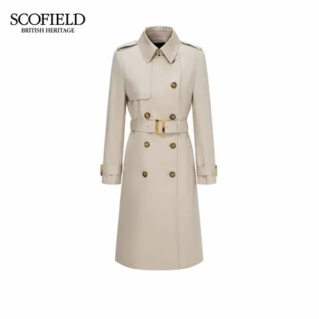 【含棉】Scofield女装英伦风双排扣正肩风衣带肩章2025秋季新品商品大图