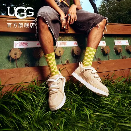 UGG秋季男士时尚舒适纯色低帮平底双色系带街头款休闲鞋 1169493商品大图