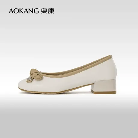 奥康女鞋 春秋季小香风气质优雅单鞋一脚蹬平底舒适百搭潮商品大图