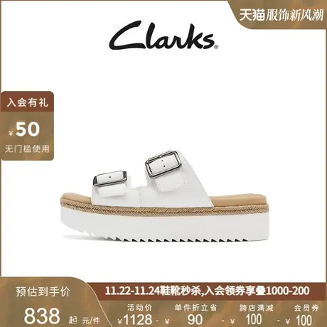 Clarks其乐女士夏季厚底一字带沙滩拖鞋舒适时尚女凉鞋商品大图