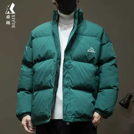 希越冬季保暖立领面包棉服男加厚大码男士宽松外套美式防风棉衣潮商品大图