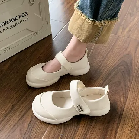 可爱丑萌玛丽珍小皮鞋女鞋2024新款春季小香风配裙子舒适轻便单鞋商品大图