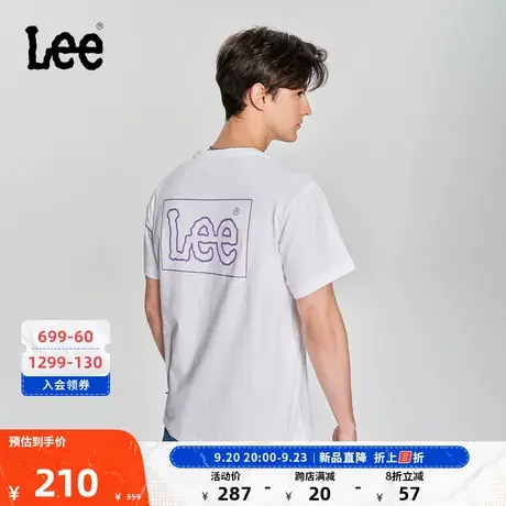 Lee商场同款23新品舒适版logo印花多色男短袖T恤LMT0045403RX图片