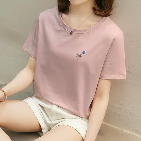 t恤女短袖纯棉上衣春夏款2023新款韩版大码宽松丅桖港风洋气衣服图片