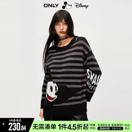 ONLY春秋迪士尼米奇联名印花圆领针织衫女|123413020商品大图