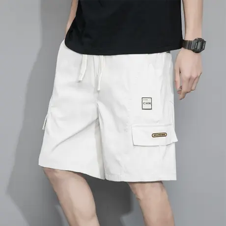 工装短裤男夏季薄款宽松运动休闲裤潮牌直筒裤衩男士沙滩五分裤子商品大图