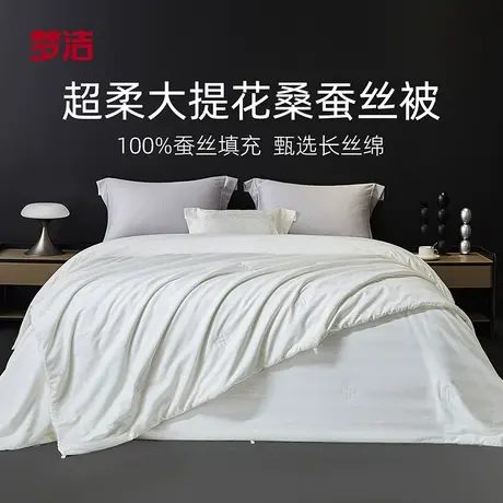 【烈儿宝贝】梦洁家纺100桑蚕被子夏被四季通用夏凉被二合一被子商品大图