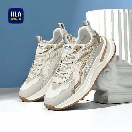 HLA/海澜之家男鞋新款春季潮流透气增高舒适运动鞋户外休闲跑步鞋商品大图