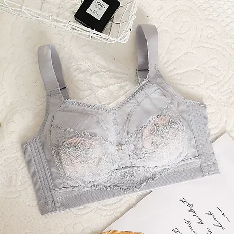 奥维丝丽内衣女大胸显小超薄全罩杯聚拢收副乳防下垂调整型文胸罩商品大图