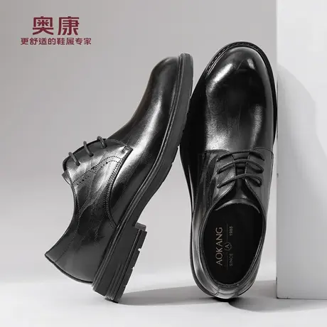 奥康男鞋2025秋季新款男士商务正装皮鞋真皮舒适德比鞋结婚新郎鞋商品大图