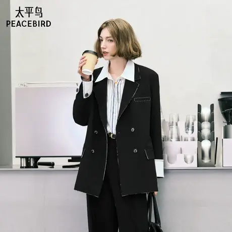 太平鸟女装年秋季新款品质感廓形西装A1BAE3362商品大图