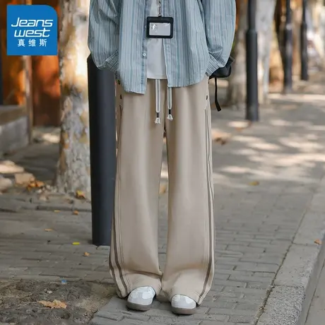 N5真维斯男士休闲裤2025新款秋季美式潮流宽松休闲直筒裤男款裤子商品大图