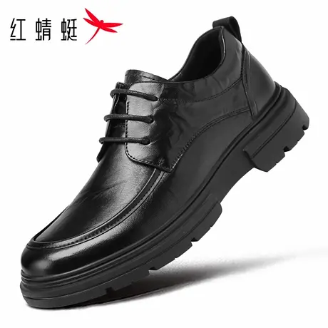 红蜻蜓男鞋秋冬新款鞋子男士厚底增高休闲商务皮鞋男真皮正装牛皮商品大图