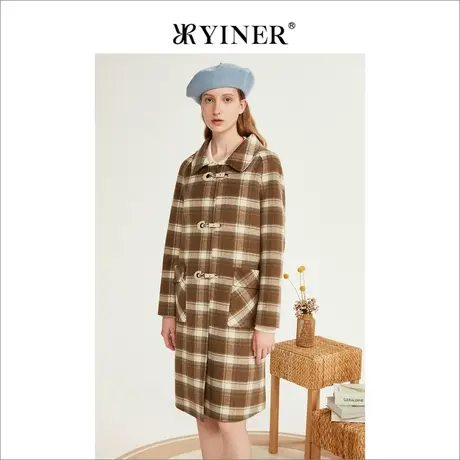 YINER音儿女装2022冬季新款毛呢外套8C62580736商品大图