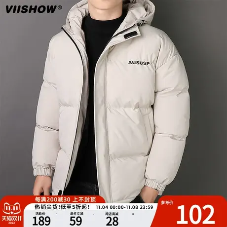 VIISHOW棉衣男冬季保暖加厚新款棉袄外套韩版潮流宽松潮面包棉服商品大图