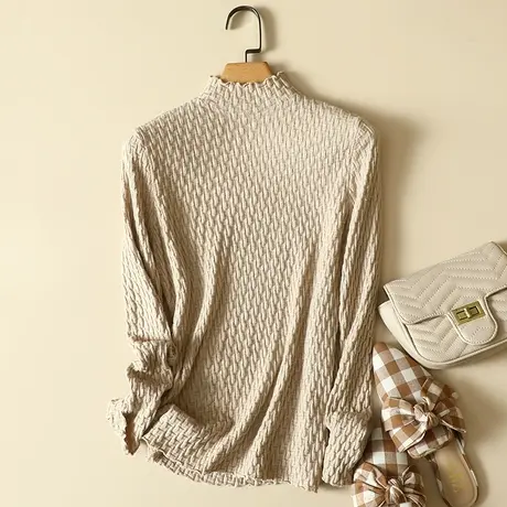 半高领毛衣打底衫女士内搭秋冬季2023年新款爆款加厚洋气针织上衣商品大图