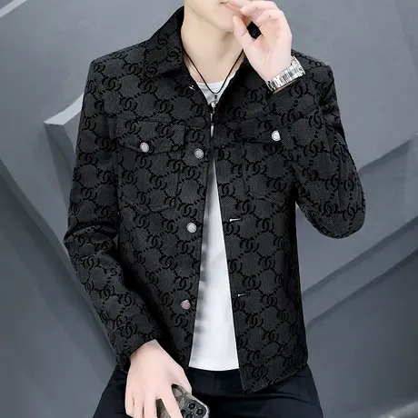 外套男士春秋季休闲潮牌2023新款痞帅气百搭夹克上衣青年潮流男装商品大图