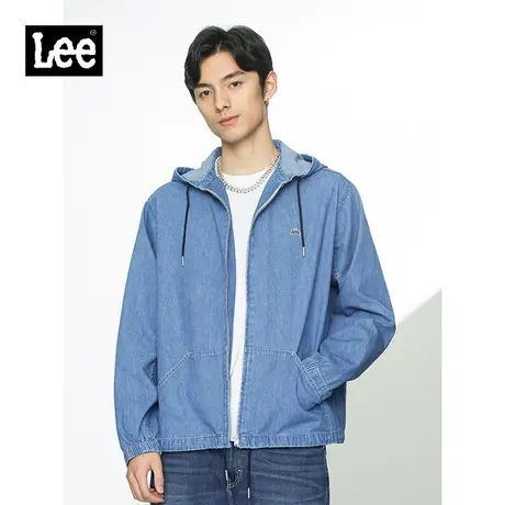 Lee商场同款21春夏新品宽松版连帽牛仔夹克男外套L439236UYBRS图片