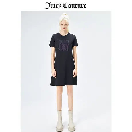 Juicy Couture橘滋美式夏季新款时尚休闲直筒宽松显瘦T恤连衣裙女商品大图