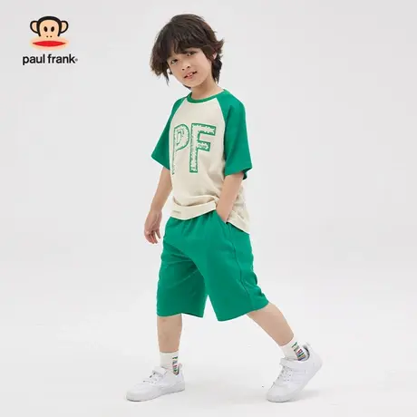 大嘴猴童装男女童短袖t恤套装2023年夏季新品半袖中大儿童套装商品大图