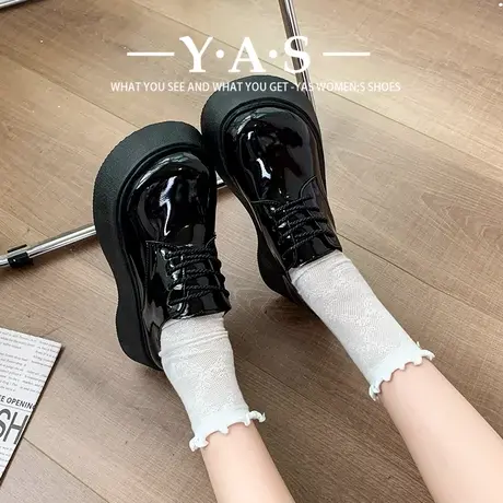 大头玛丽珍日系松糕厚底小皮鞋女款2024春秋新款英伦复古jk单鞋商品大图