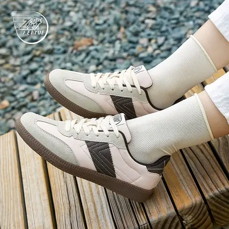 feiyue/飞跃德训鞋女鞋2025春夏季款复古撞色休闲鞋街头板鞋146商品大图