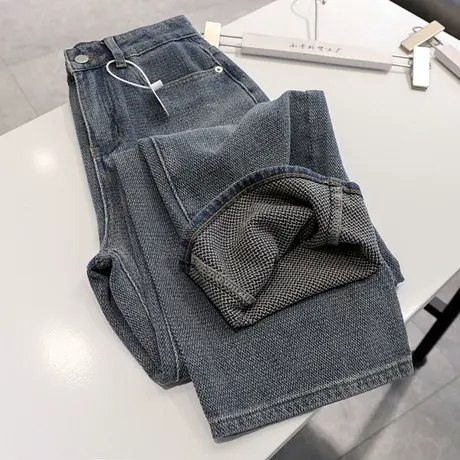 泫雅款直筒拖地裤！！春夏新款宽松阔腿老爹裤女牛仔裤高腰显瘦潮图片