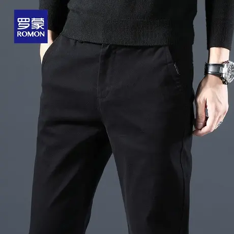 罗蒙休闲裤男士2023春季新款商务修身小脚西裤时尚百搭长裤子男潮图片