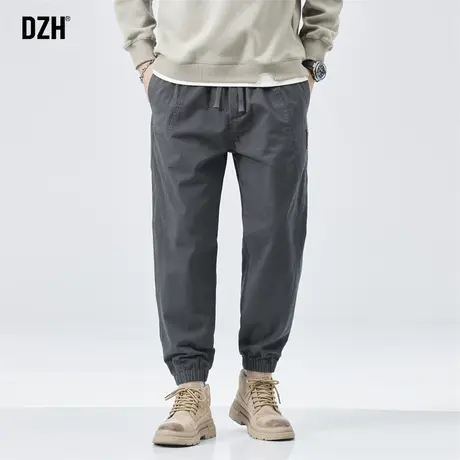 男士纯棉裤子男秋季潮牌工装裤男款2023年新款束脚机能裤休闲长裤商品大图