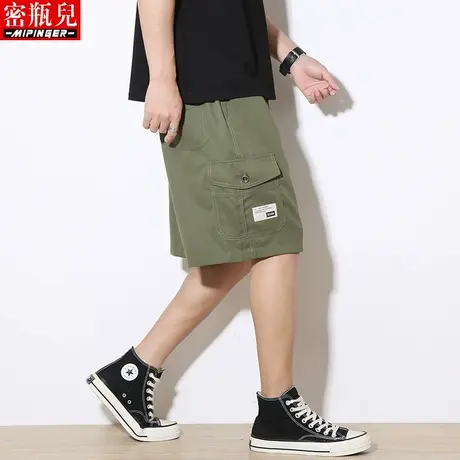 密瓶儿工装短裤男宽松夏季男士大码裤子男潮流休闲运动裤五分裤男图片