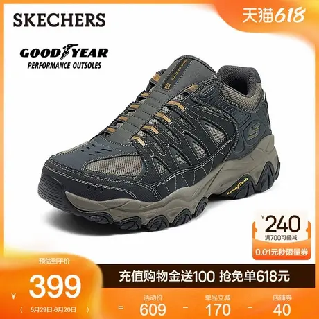 Skechers斯凯奇夏季男鞋一脚蹬百搭厚底缓震舒适户外休闲运动鞋商品大图