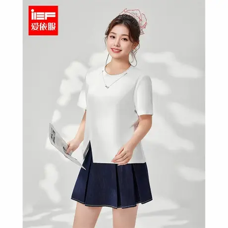 IEF/爱依服大码女装2025夏季新款韩版通勤气质设计感百搭显瘦T恤商品大图