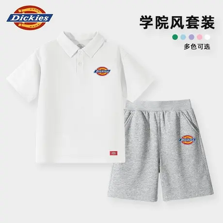 Dickies童装男童套装夏季儿童学院风polo衫男孩美式休闲短袖t恤A商品大图