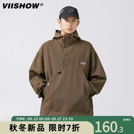 VIISHOW日系cityboy冲锋衣男山系半拉链套头衫工装夹克休闲外套商品大图
