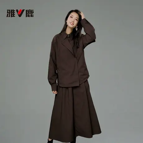 2025雅鹿气质保暖韩版加厚修身显瘦衬衫鹅绒羽绒服冬装防寒服百搭图片