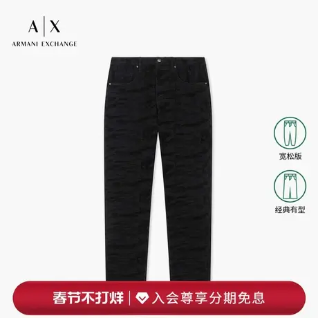 ARMANI EXCHANGE/阿玛尼春季新款男士低腰宽松休闲复古牛仔裤官方图片