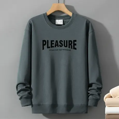 320g重磅卫衣男士春秋季上衣服潮牌潮流百搭秋冬圆领无帽长袖t恤商品大图