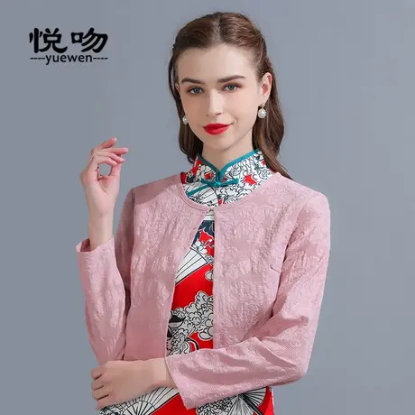 纯棉小披肩女夏百搭短款小香风短外套薄长袖防晒开衫裙子旗袍外搭商品大图