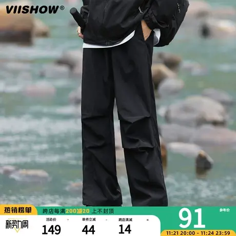 VIISHOW美式冲锋裤男登山裤运动休闲伞兵裤子宽松秋季工装长裤图片