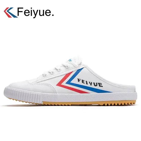 feiyue/飞跃半拖帆布鞋2023秋季季懒人一脚蹬百搭平底休闲鞋男506商品大图