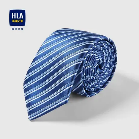 HLA/海澜之家斜纹质感领带时尚涤丝亮丽商务领带男商品大图