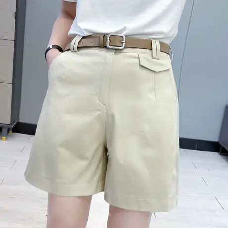 短裤女夏季2023年新款宽松薄款潮高腰显瘦工装休闲白色西装五分裤图片