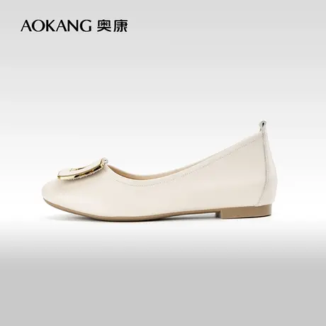 奥康女鞋 2023春秋季真皮金属装饰淑女风单鞋时尚百搭通勤单鞋商品大图