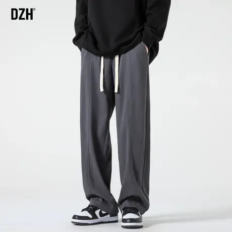 男士直筒裤垂感高级感裤子宽松直筒运动裤男2024新款秋季卫裤美式图片
