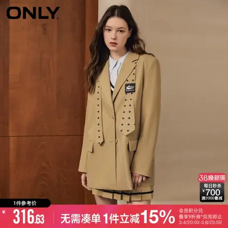 ONLY冬季通勤风宽松直筒显瘦西装外套女|123108008商品大图