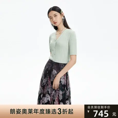 LANCY礼服轻奢小众高端女朗姿气质新款长袖收腰绣花短外套女商品大图