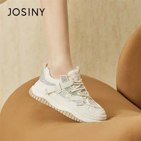 Josiny/卓诗尼厚底小白鞋女款2024新款春季小众原创运动休闲鞋子商品大图