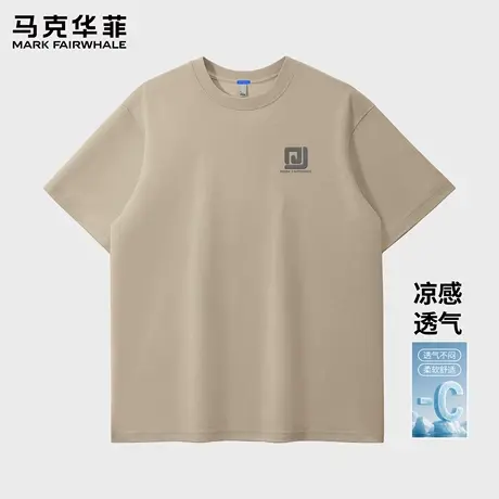 马克华菲夏季休闲短袖t恤男士2025新款美式复古重磅半袖百搭上衣X图片